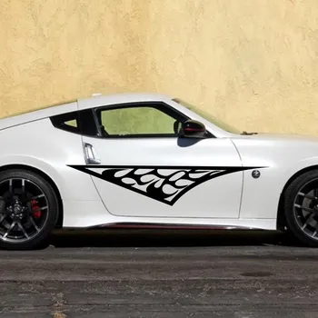 

Car Fire Net Flames Racing 67'' Door Decals for 370Z Vinyl Graphics Side sticker ZC829