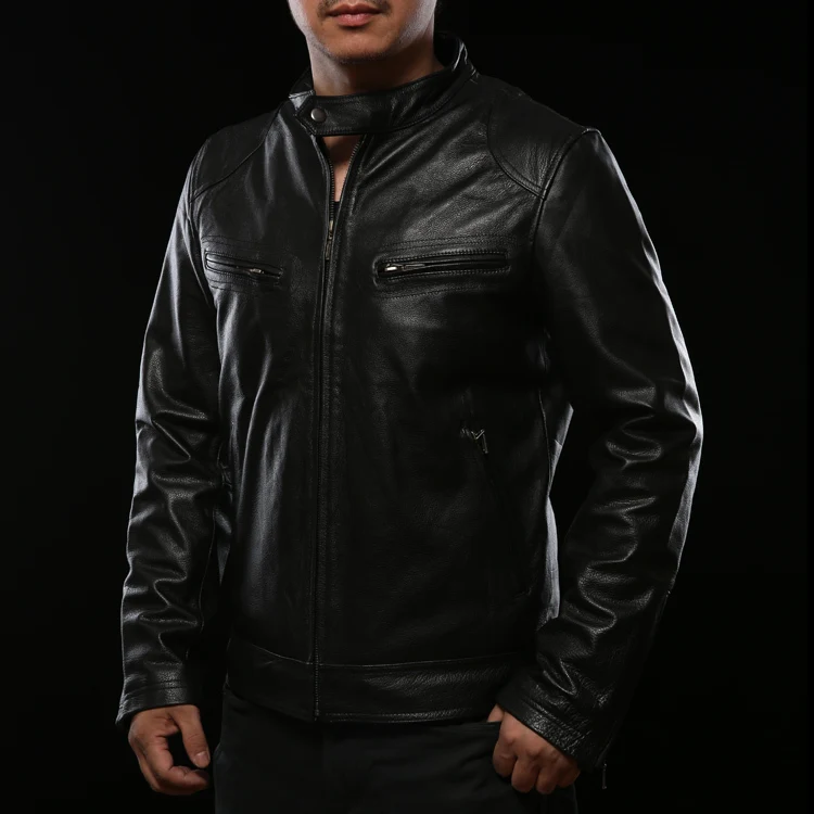 Plus Size 5XL 6XL Genuine Leather Jacket Men Winter Jackets Men Full