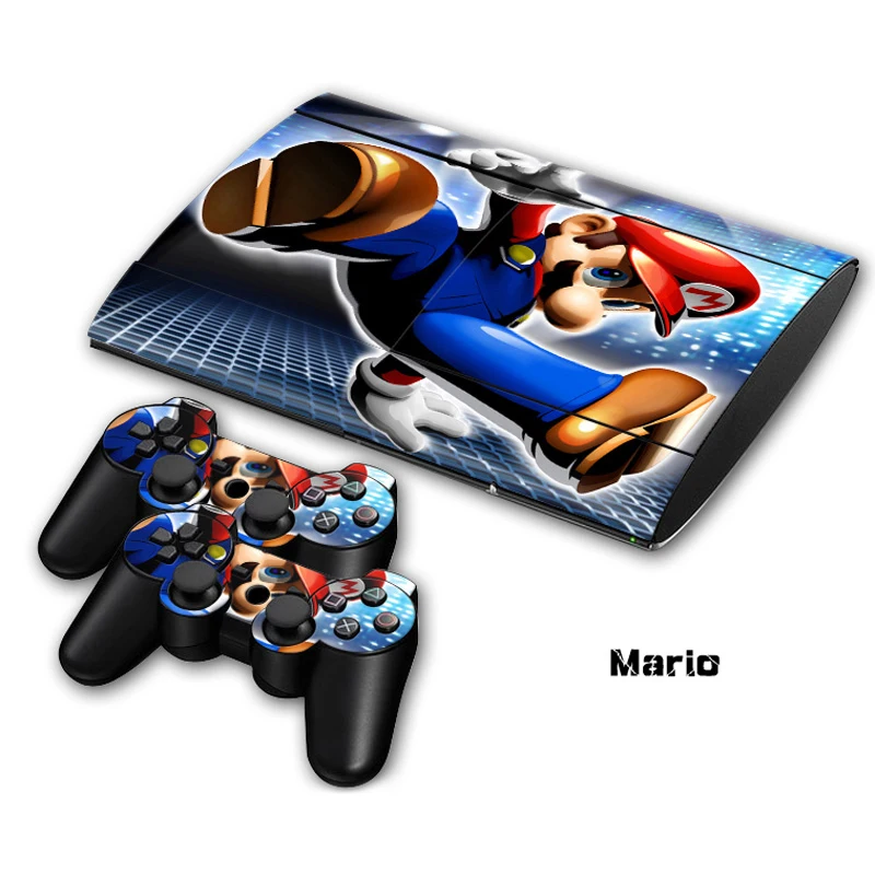 Наклейка для Super Mario Skin наклейка PS3 Slim 4000 PlayStation 3 консоль и контроллеры Виниловая