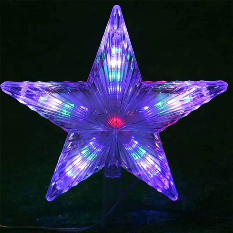 8 режимов вспышка лампа 20 см большая звезда светильник водонепроницаемый Сказочный светодиодный светильник s AC110V-220V для рождественской вечеринки Свадебные украшения