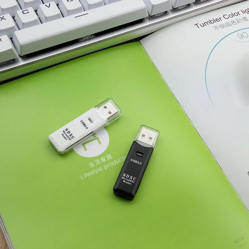Высокое качество Новый мини 5 Гбит/с 2 in1 USB 3.0 High Скорость Micro SD SDXC TF Card Reader адаптер (plug и играй)