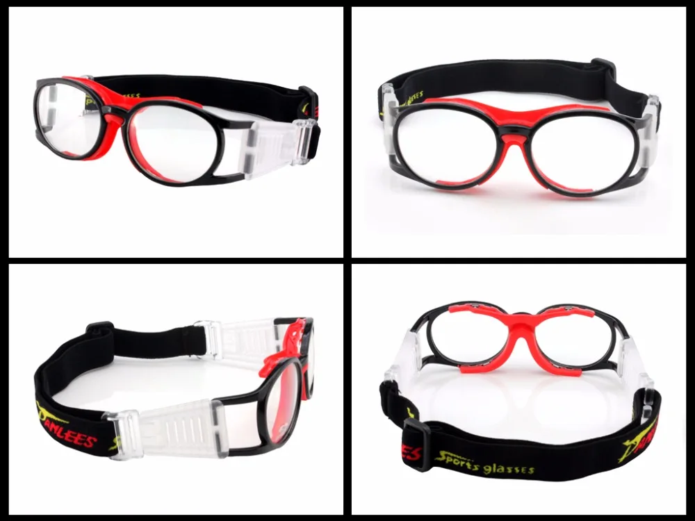 JH061 shiny black+red+clear vision
