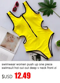 Сексуальный слитный купальник с глубоким v-образным вырезом, боди с высокой посадкой, неоновый купальный костюм, купальник для женщин размера плюс, пуш-ап