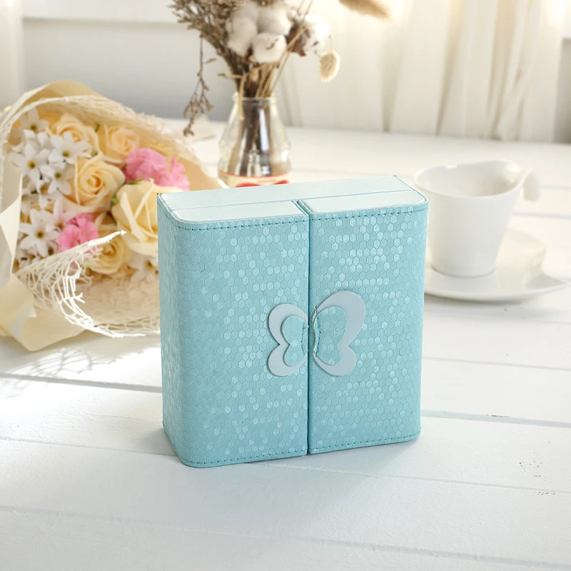 

Fashion PU Jewelry Box Earrings Necklace Rings Bracelet Display Case Women Makeup Storage Organizer Gift Box Gear Accessories