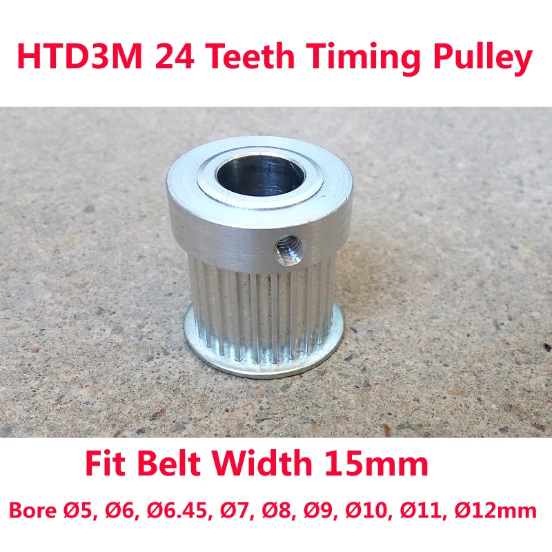 Buy HTD 3M Timing Pulley 24 teeth Bore 5mmm 12mm fit