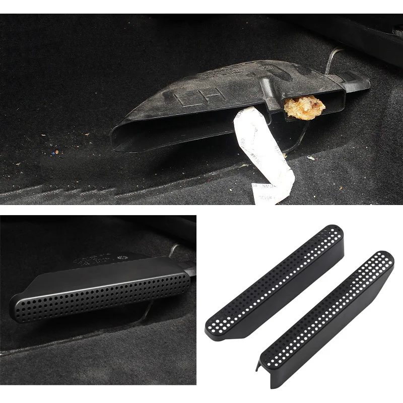

2pcs For Volvo XC60 XC90 2018 Car Back Seat Under Air Conditioning Air Duct Outlet Protection Air Vent Cover Anti-blocking Cover