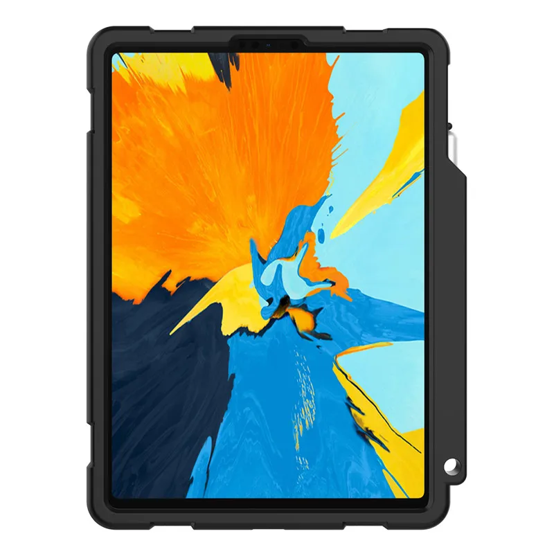 Для iPad Pro 11 чехол противоударный сверхпрочный 11 дюймов() чехол Funda детская Безопасная крышка слот для ручки силиконовый PC защитный чехол