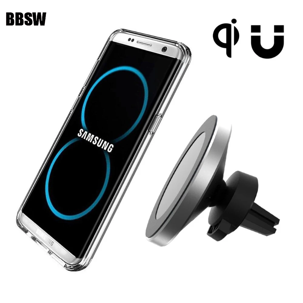 360 Qi Wireless Car Charger Holder Magnetic Air Vent Mount Dock for iPhone XS MAX 8 Plus SAMSUNG S10+ S9 S8 S7 Edge Note 9 | Мобильные