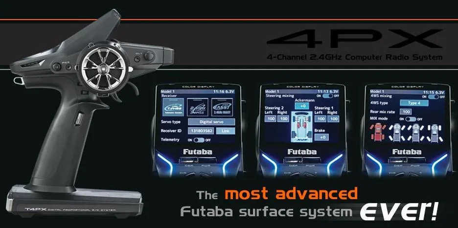  Futaba 4PX-R304SB The Most Advanced And Top 2.4GHz Computer Radio System 3.5