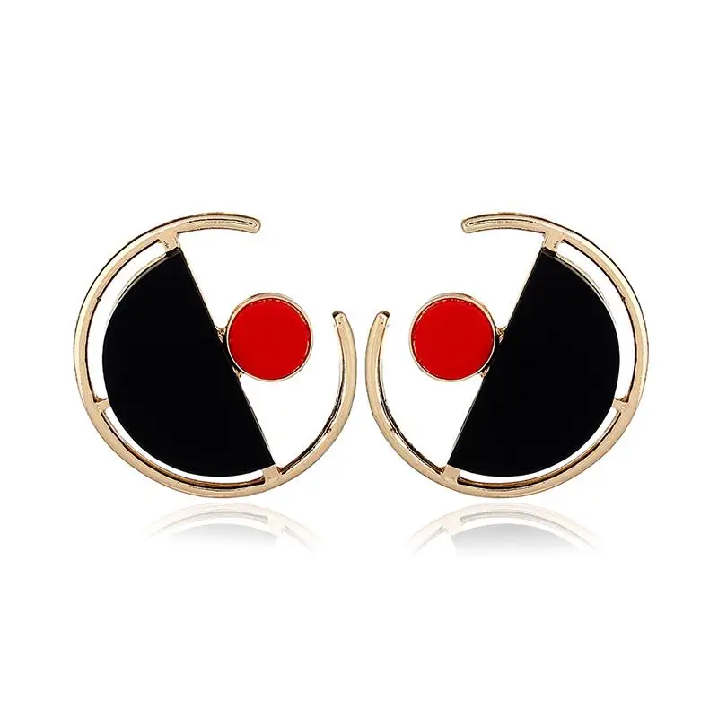 Women's Fashion Minimalist Semicircle Creative Geometric Earrings | Украшения и аксессуары
