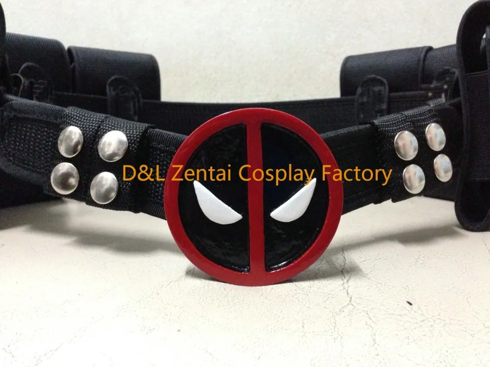 Free Shipping Wholesale Free Size Adult Cool Leather Deadpool Suit Belt In Two Style For Halloween Party Costume Belt BE1437 (3)
