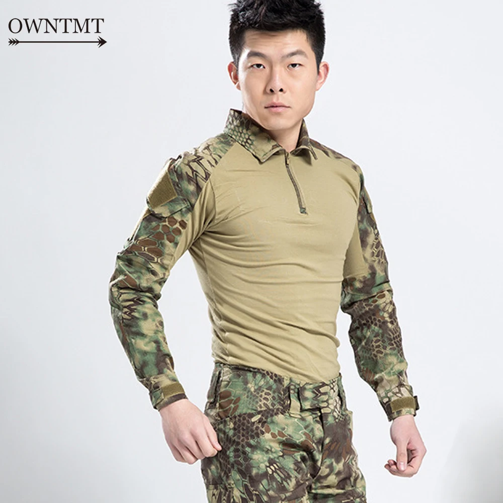 

Man Camouflage Military Top Shirts US Army Combat Shirt Cargo Multicam Airsoft Paintball Militar Tactical Clothing for Man S-2XL