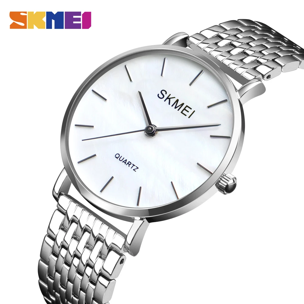 

SKMEI Luxury Sliver Mesh Stainless Steel Strap Women Quartz Watches Casual Clock Ladies Female Wristwatch Relogio Feminino 1365