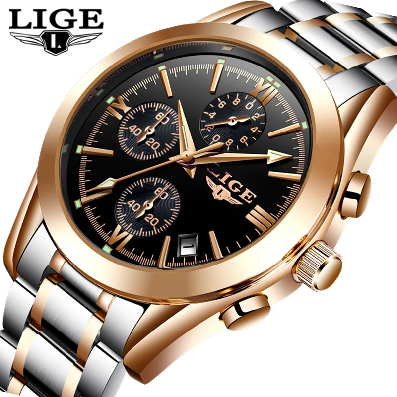 

Fashion Mens Watches Top Brand Luxury Clock Sport Quartz Watch Men Full Steel Casual Waterproof Business Watch Relogio Masculino
