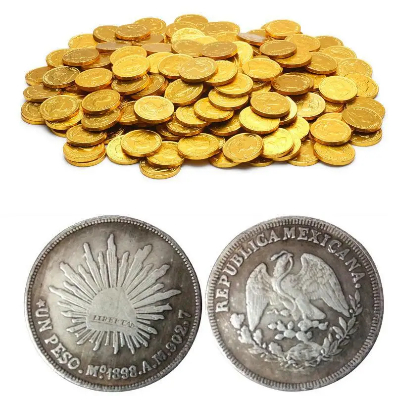 Мексиканский Орел со змеей 1898 серебряные монеты песо Коллекция Сувенирная игрушка для взрослых