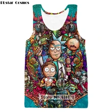 PLstar Cosmos/Коллекция года; новые модные летние топы на бретелях с рисунком Рика и Морти; жилет с 3D принтом; стиль; хипстерский жилет; ZV48
