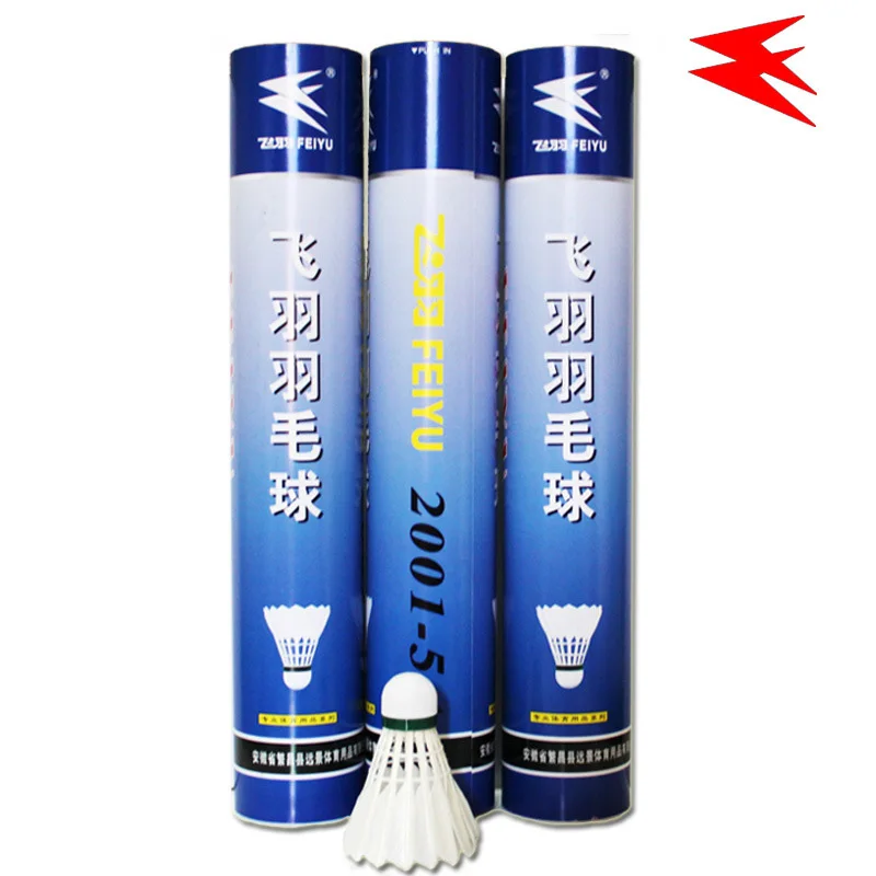 12 piezas Badminton Shuttlecock buena vuelo durabilidad pato plumas volantes Badminton 12 piezas Badminton Shuttlecock buena vuelo durabilidad pato plumas volantes Badminton