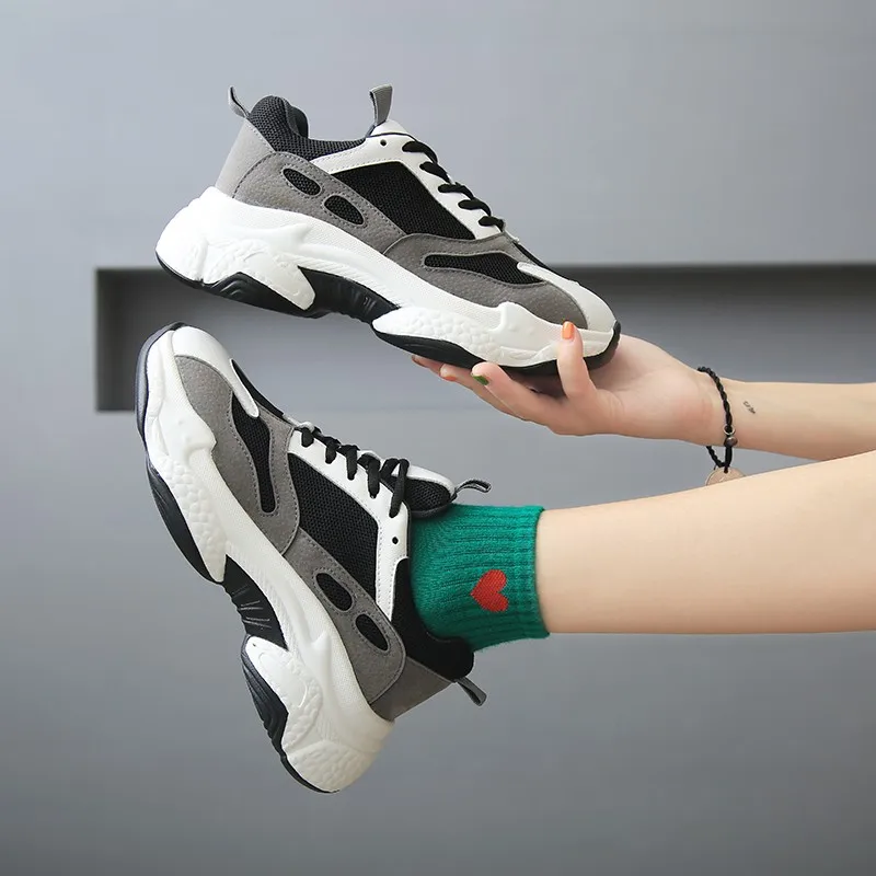 

2019 Spring New Women Casual Shoes Mesh Comfortable breathable Platform Woman Sneakers Ladies Trainers chaussure