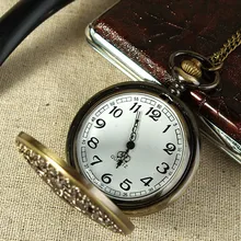 Стимпанк часы Винтаж бронзовый тон паук веб дизайн цепь кулон мужские карманные часы подарок reloj de bolsillo дропшиппинг