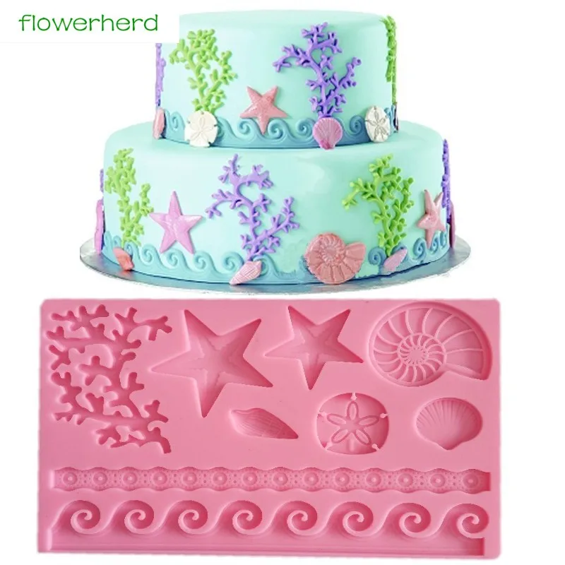 Силиконовые формы Роза барокко Fondant (Сахарная паста для десен пресс форма тортов