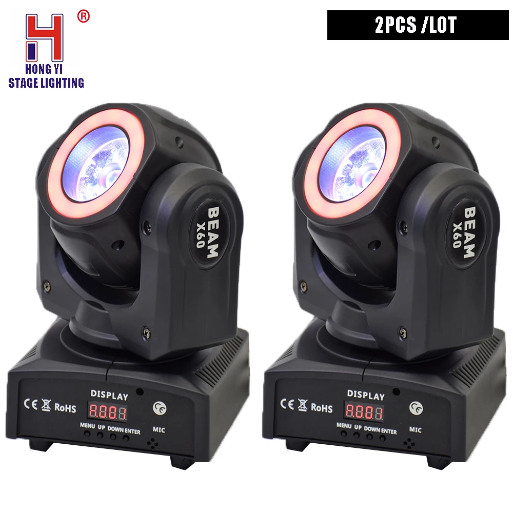 

moving head 60W DMX beam Stage Lighting For Night Light DJ (6pcs/lot)