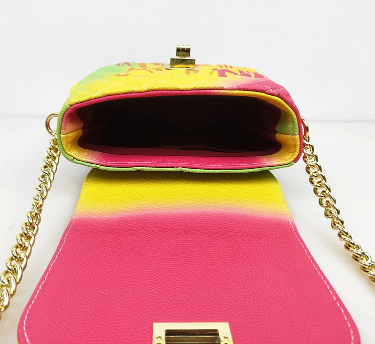 Цветная женская сумка с граффити, сумка на цепочке для женщин, роскошные женские сумки, дизайнерские женские кошельки и сумочки, сумка для кроссбады