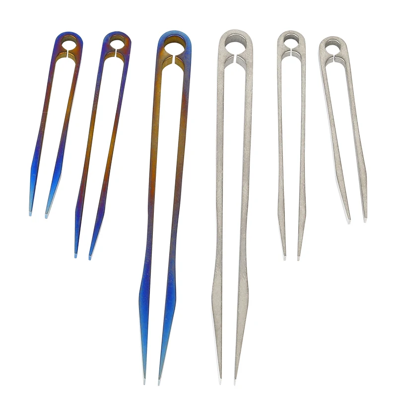 Tiartisan Titanium Alloy Outdoor EDC Tweezers Titanium Clips Ultralight Elastic Camping Kit Tools
