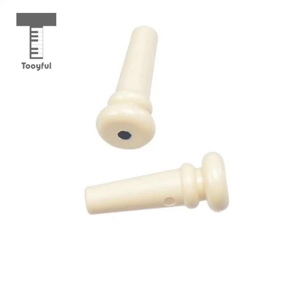 20pcs Acoustic Folk Guitar Plastic Endpins with Dot Inlay Black