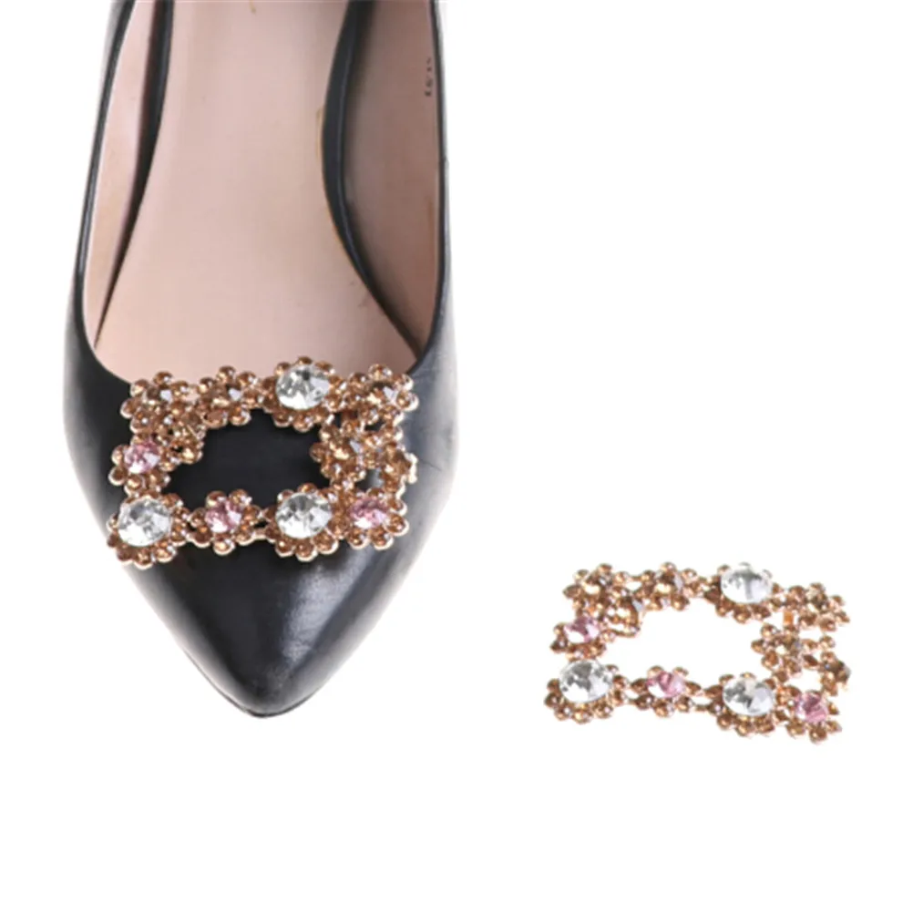 1PC Fashion Ladies Rhinestone Shoes Buckle Elegant Shoe Clips For Shoe Decorations For Women Girl Bridal Shoes Buckle
