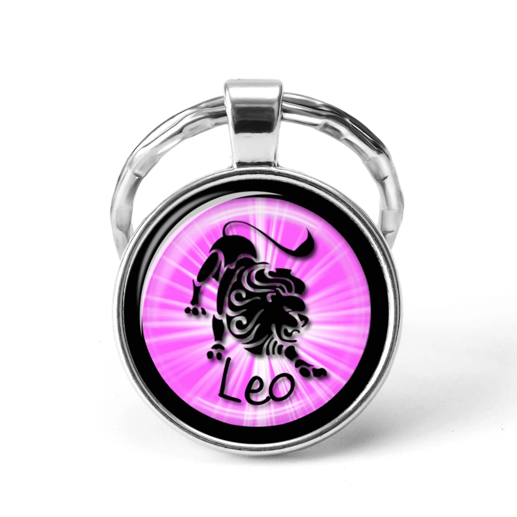 Подвеска с знаком зодиака Pink Virgo Taurus Scorpio серебряное покрытие стеклянные