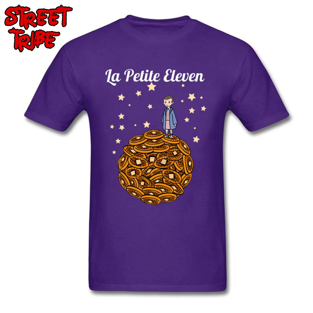 SummerPrinted On Short Sleeve Tops Shirt Summer/Autumn Plain Round Neck 100% Cotton Sweatshirts Man T Shirts la petite eleven  la petite eleven purple