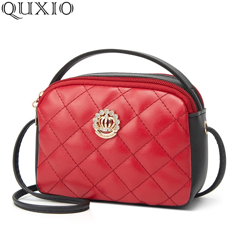 

Luxury Designer Women Shoulder Bags 2019 New Fashion Diamond Lattice Handbags Mini Messenger Bags For Ladies Red Cross Body Bag