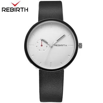 

REBIRTH brand Simple Leather Strap Quartz-watch ladies fashion women wristwatches Lovers gifts Clock Male relogios femininos New