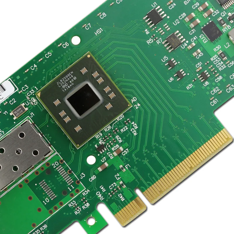PCIe X8 10 гигабитная волоконная Ethernet карта одномодовый 1310 нм км LC оптический