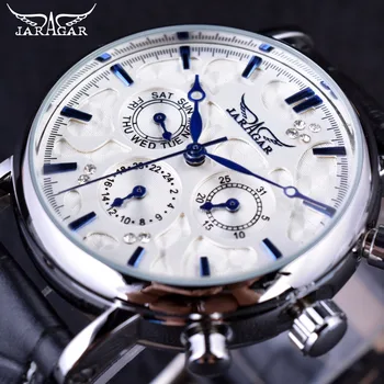 Jaragar Blue Sky Series Elegant Design Genuine Leather Strap Male Wrist Watch Mens Watches Top Innrech Market.com