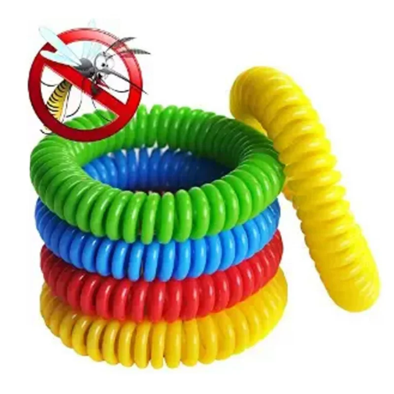

100Pcs Elastic Coil Spiral Hand Mosquito Repellent Bracelet Natural Plant Oils Pest Control Summer Anti Mosquito Bracelet