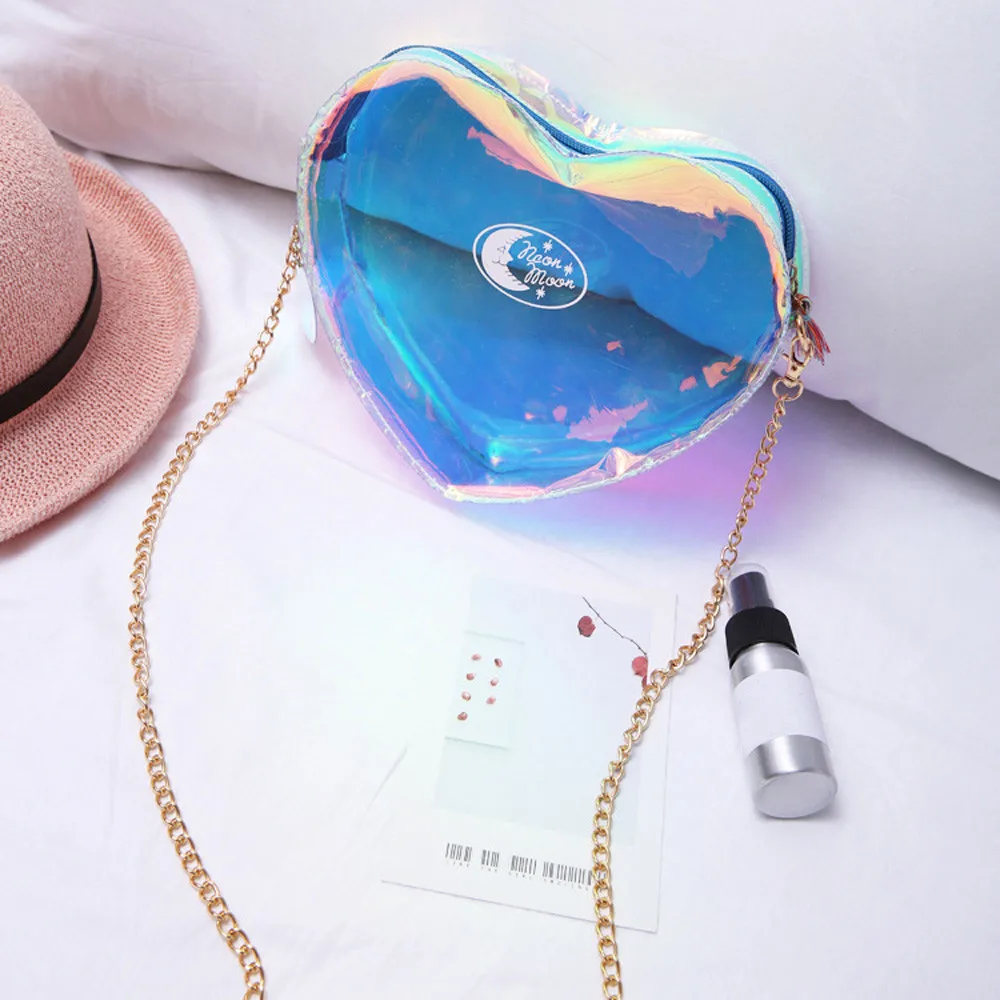

Hot Sale Fashion Women Heart-Shaped Zipper Handbags Cosmetic Bag Purse Shoulder Bags A# dropship