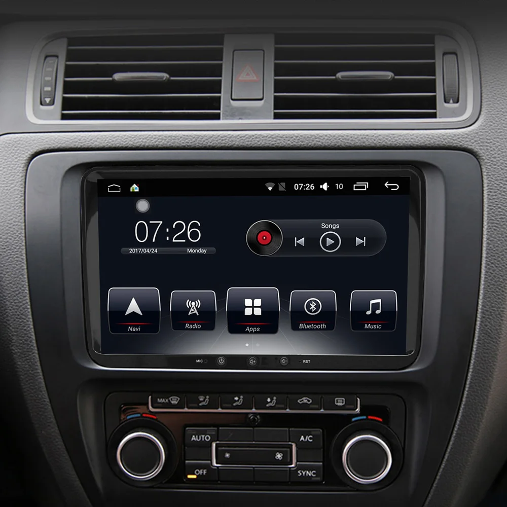 Автомагнитола VW 9 &quotс GPS навигацией 2 ГБ/16 ГБ Android 7 1 Bluetooth 64 битный четырехъядерный