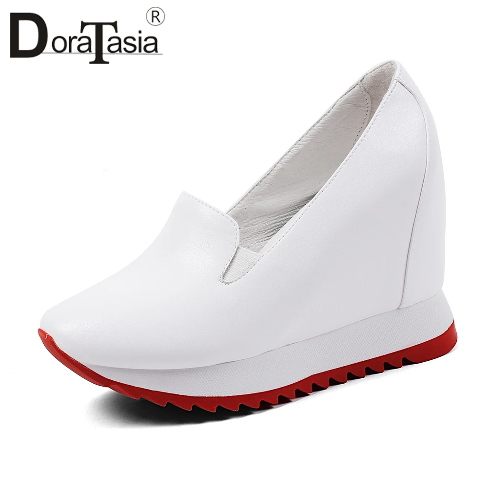 Кроссовки DORATASIA женские из натуральной кожи элегантные лоферы платформа размеры