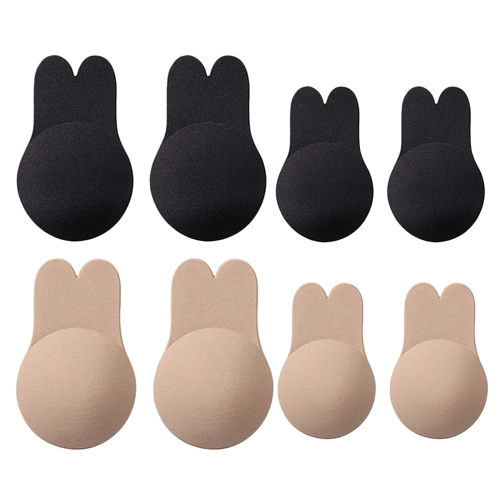 1 Pair Women Nippleless Covers, Breast Lift Tape, Silicone Breast Lift Pasties for Small and Large Breasts