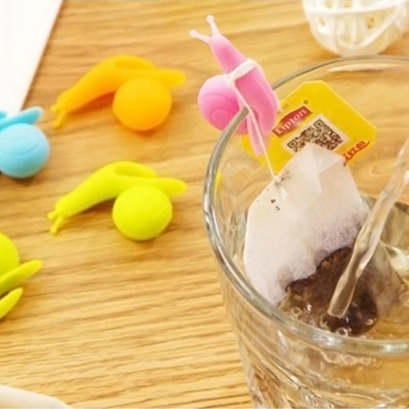 Buy Keythemelife 10PCS Cute Snail Shape Silicone Tea