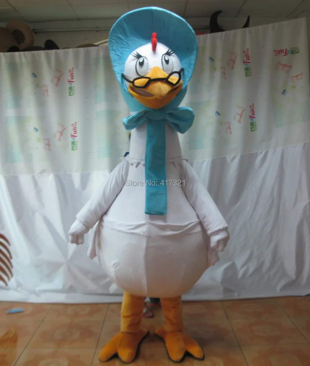 SX100 goose in the blue hat mascot adult goose mascot costumecostumes