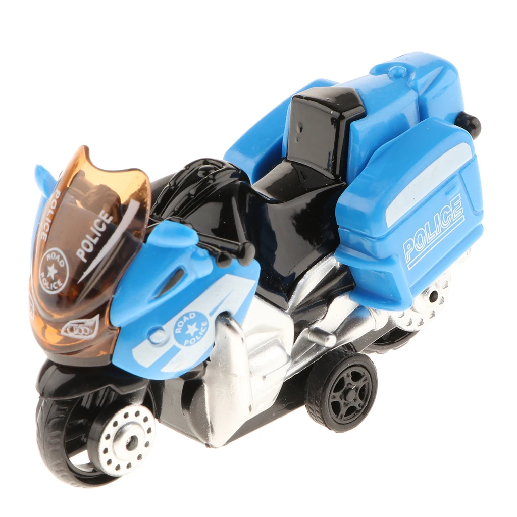 Diecast Motorcycle Model (1/43 Scale) Mini Pull Back Toy Educational Toys Gifts for Kids Boys, Random Color