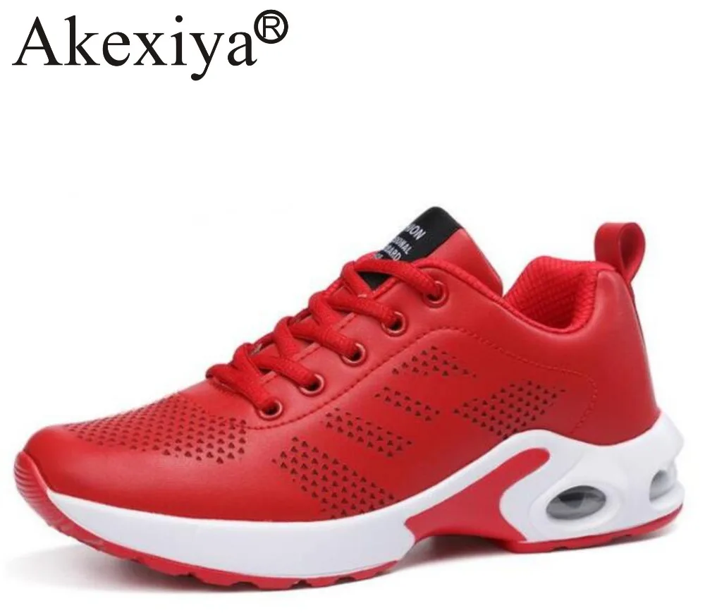 

Akexiya Pu Leather Women Sneakers White Sport Shoes Air Cushion Woman Running Shoes Breathable Outdoor Sneakers Female Athletic