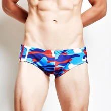 Плавательные мужские трусы сексуальные камуфляжные плавки Мужские Шорты для купания Мужские плавки-трусы, шорты, боксеры, нижнее белье, пляжная одежда Плавание костюм