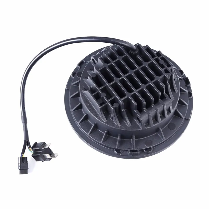 7 Inch Round LED Headlights Assembly with Halo Ring Angel Eye & DRL & Turn Signal Light for Offroad Jeep JK TJ CJ Hummer