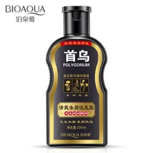 BIOAOUA натуральный растительный травяной Heshouwu черный шампунь для волос для мужчин и женщин шампунь для удаления перхоти и зуда кожи головы 200 мл