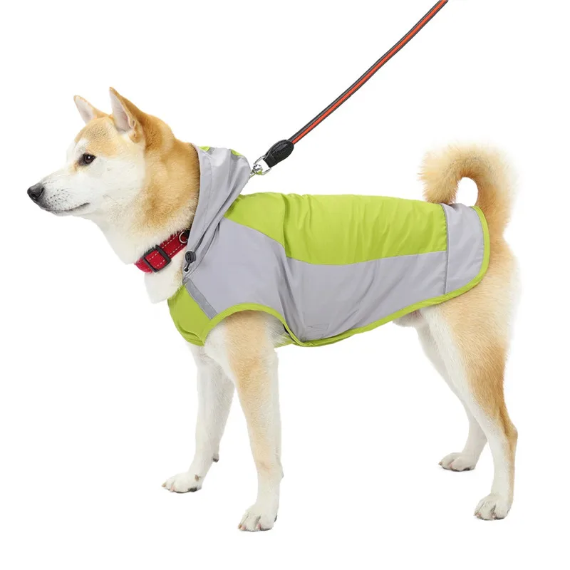 S-7XL, собака большого размера, дождевик, водонепроницаемая отражательная рубашка, собака, лофт, куртка, собака, изменник, теплая куртка для больших маленьких собак