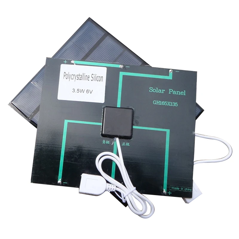 3,5 Вт солнечное зарядное устройство для мобильного телефона/Мобильный Внешний аккумулятор зарядное устройство поликристаллическая солнечная панель Зарядное устройство USB