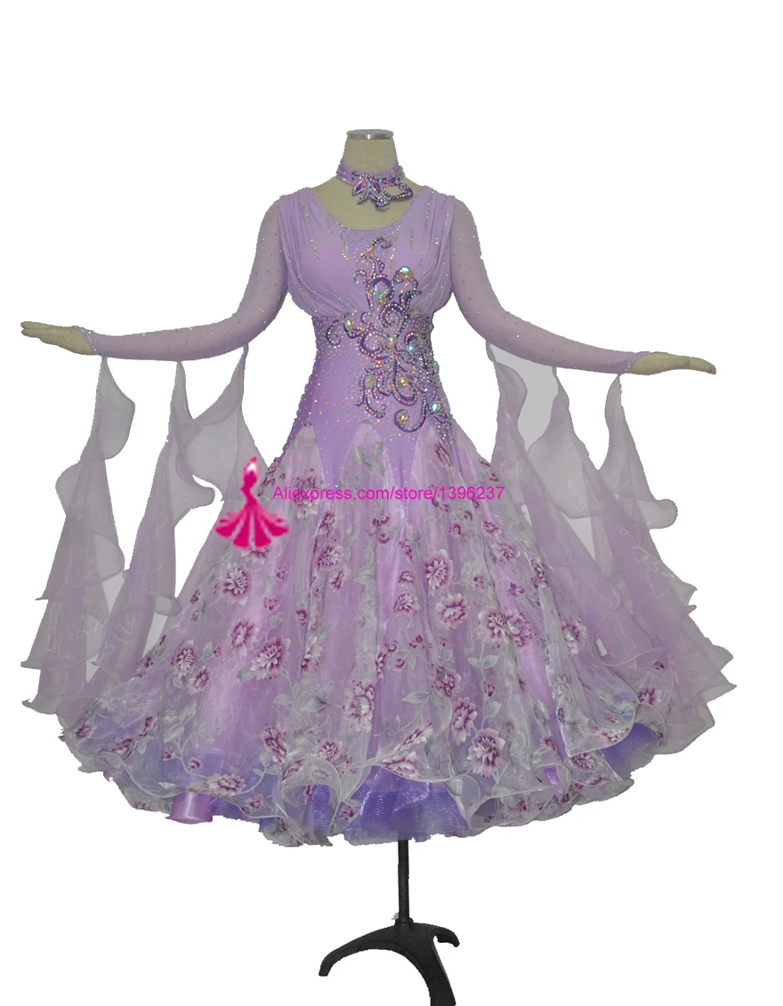 Standard Ballroom Dress Waltz Competition Dancing Costume Adult High Quality Custom Made Dance Dresses li05 | Тематическая одежда
